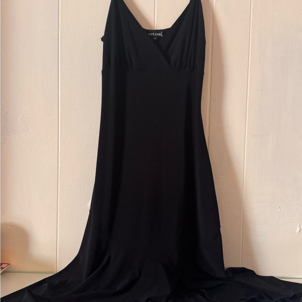 Wet Seal Black Maxi Slip Dress